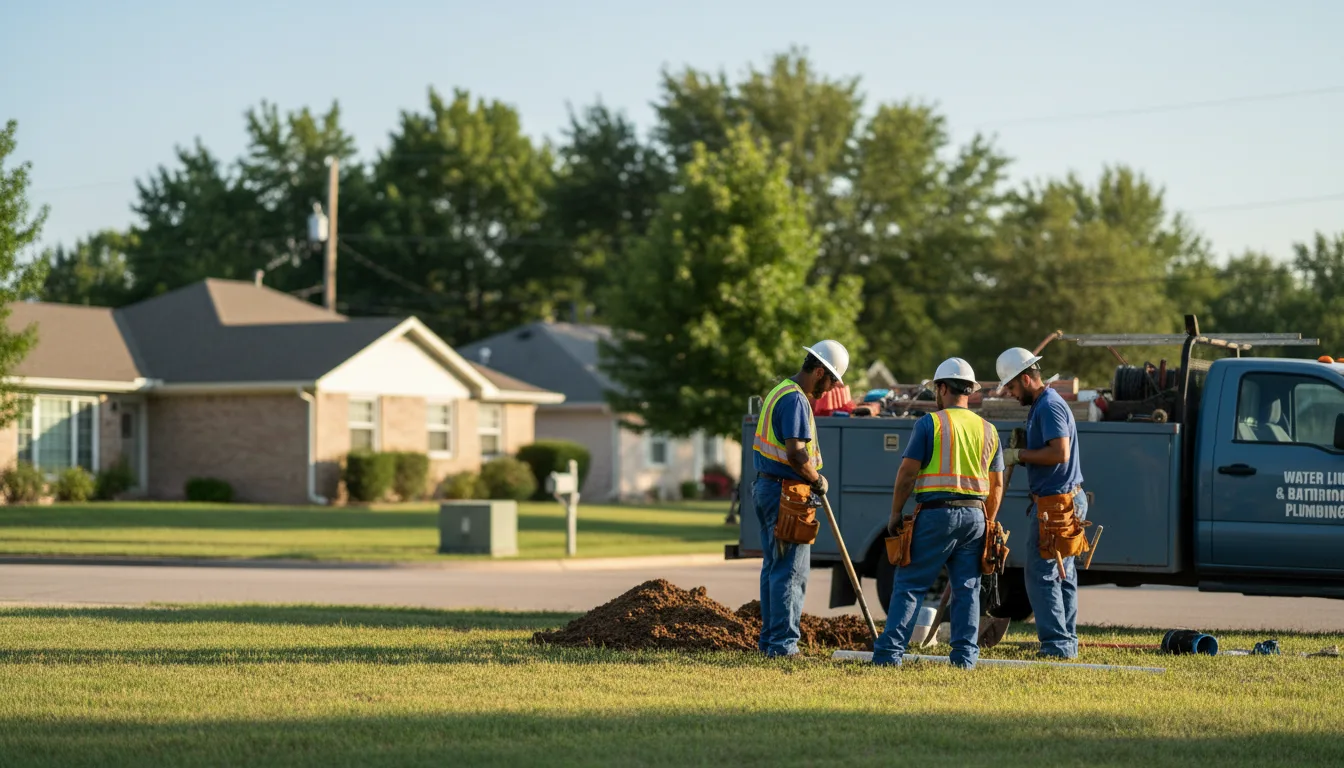 Residential water line and bathroom plumbing service in New Waverly, TX